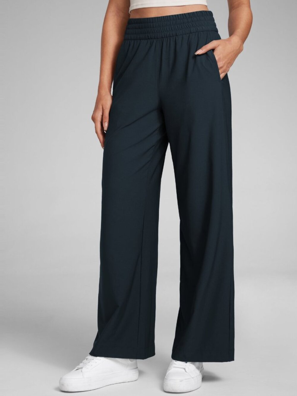 Feathery-Fit Drapey Wide Leg Casual Pant 28"